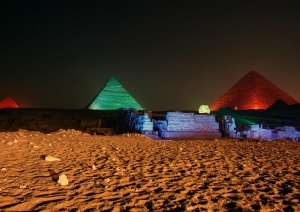 Pyramids and Sphinx Sound and Light Show from Giza