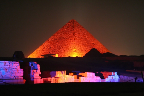 Private Sound and Light Show at Giza Pyramids
